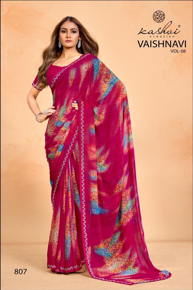 Vaishnavi Vol 8 By Kashvi Whatless Daily Wear Sarees Suppliers In India